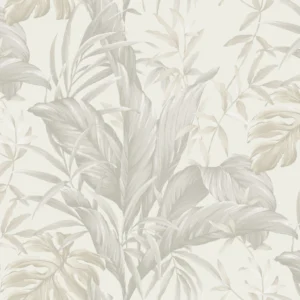 Papel de Parede Floral Off White e Cinza Biarritz - PDF4202