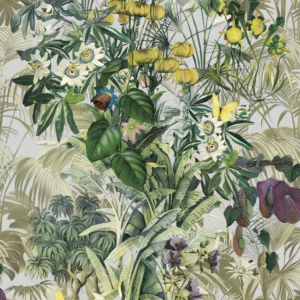 Papel de Parede Floral Verde Vibrante Biarritz - PDF3601
