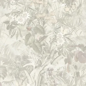 Papel de Parede Floral Marrom Claro Biarritz - PDF3605