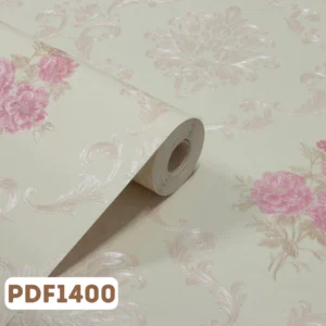 Papel de Parede Floral Damask Rosa c/ Flores - PDF1400