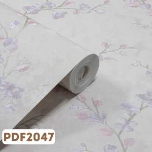 Papel de Parede Floral Rosa com Lilás - PDF2047