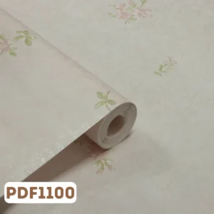 Papel de Parede Floral Fundo Rosa c/ Flores - PDF1100