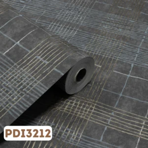Papel de Parede Infantil Xadrez Cinza com Dourado - PDI3212