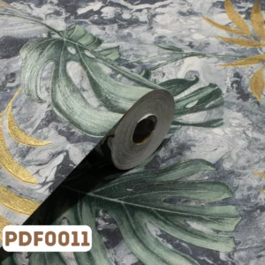 Papel de Parede Vinílico Floral Verde Cores - PDF0011