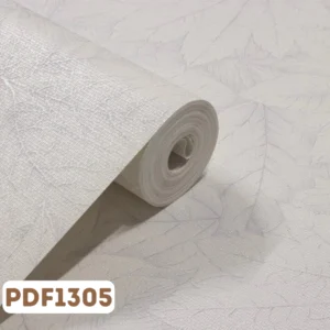 Papel de Parede Vinílico Floral Cinza e Off White - PDF1305