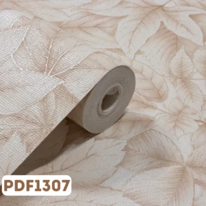 Papel de Parede Vinílico Floral Marrom Claro - PDF1307