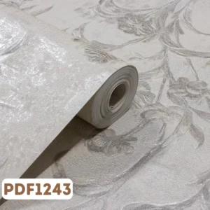 Papel de Parede Vinílico Floral Cinza - PDF1243