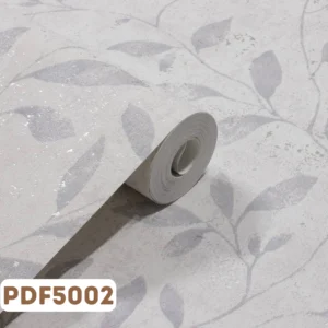 Papel de Parede Vinílico Floral Off White e Cinza - PDF5002