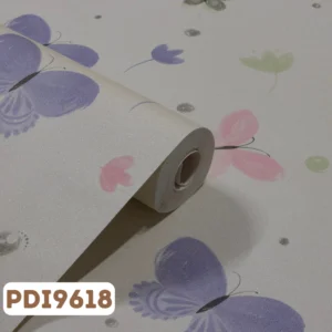 Papel de Parede Vinílico Infantil Borboleta Lilás - PDI9618