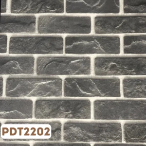 Papel de Parede Vinílico Tijolinho Cinza - PDT2202