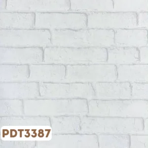 Papel de Parede Tijolinho Branco c/ Cinza - PDT3387