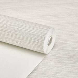 Papel de Parede Linho Texturizado Branco Off White - CES - AK415