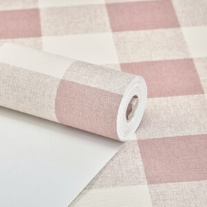 Papel de Parede Xadrez Rosa - CES - M1002