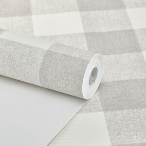 Papel de Parede Xadrez Cinza - CES - M1009