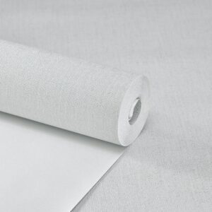 Papel de Parede Linho Texturizado  Cinza Claro - CES - MS756-1