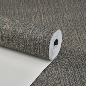 Papel de Parede Linho Texturizado Preto Dourado - CES - T517-10