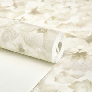 Papel de Parede Floral Bege Claro - CES - T536 - 6