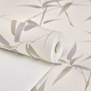 Papel de Parede Floral Cinza Marrom  - CES - T539 - 4