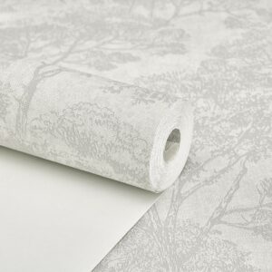 Papel de Parede Floral Cinza - CES - T544 - 4