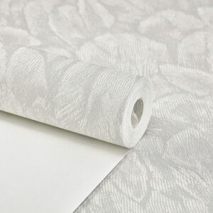 Papel de Parede Floral  Cinza - CES - T546 - 1