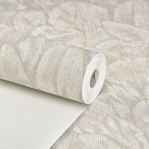 Papel de Parede Floral Bege - CES - T546 - 5