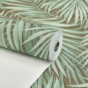 Papel de Parede Floral Verde Marrom - CES - T556 - 6