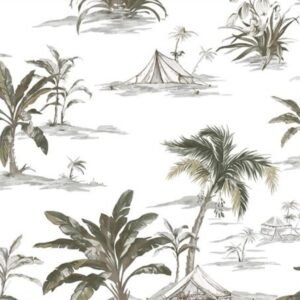 Papel de Parede Floral Branco Cabana - P32/CC-004022