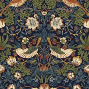 Papel de Parede Floral Pássaro Laranja Verde - IF-220701