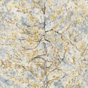Papel de Parede Amarelo Folhas - IF-998124