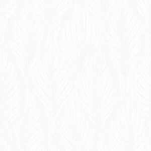 Papel de Parede Branco Pérola Off White Folhas Tropicais - IF-776001