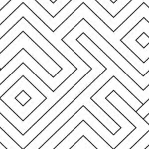 Papel de Parede Branco e Preto Geométrico Labirinto - IF-779010
