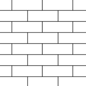 Papel de Parede Branco e Preto Geométrico Tijolinho - IF-777401