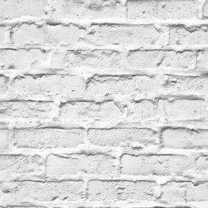 Papel de Parede Branco Cinza Tijolinho Rústico - CS-771001
