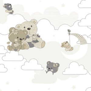Papel de Parede Infantil Ursinhos Bege - MD-2903