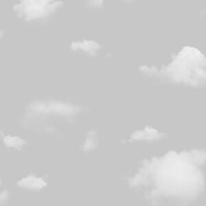 Papel de Parede Infantil Nuvens Cinza - MD-4015