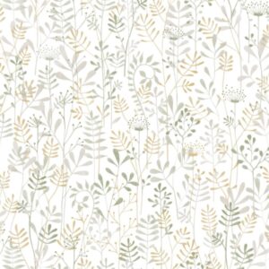 Papel de Parede Infantil Floral Bege - MD-0906