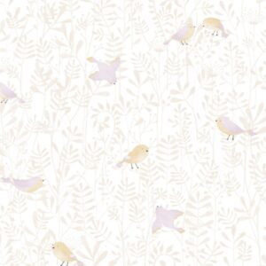 Papel de Parede Infantil Pássaros Rosa - MD-0803