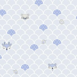 Papel de Parede Animaizinhos Azul - MD-1606