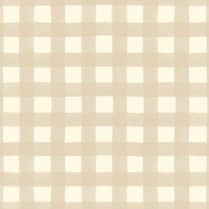 Papel de Parede Infantil Xadrez Bege - MD-1003