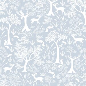 Papel de Parede Infantil Animaizinhos Azul - MD-0405