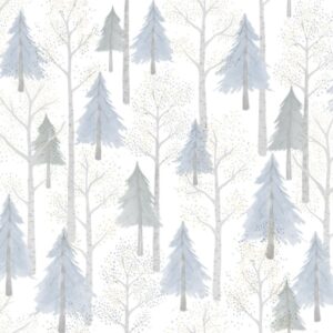 Papel de Parede Infantil Floral Azul - MD-0105
